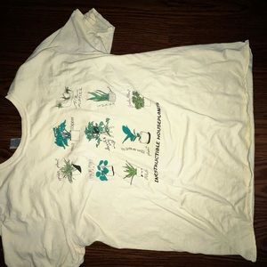 yellow plant urban outfitters shirt